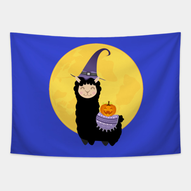 Halloween Black Llama Tapestry by HolidayBug