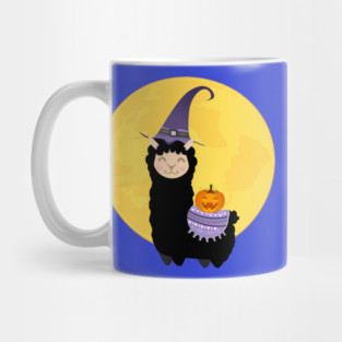 Halloween Black Llama Mug