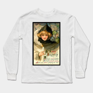 Vintage Girl with Candles Girl and Goblins Long Sleeve T-Shirt