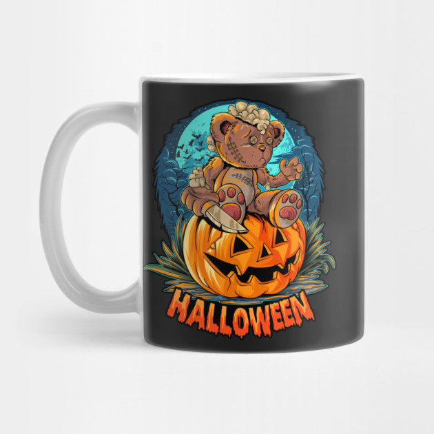 Killer Teddy Bear Halloween Jack-o-lantern by HolidayBug