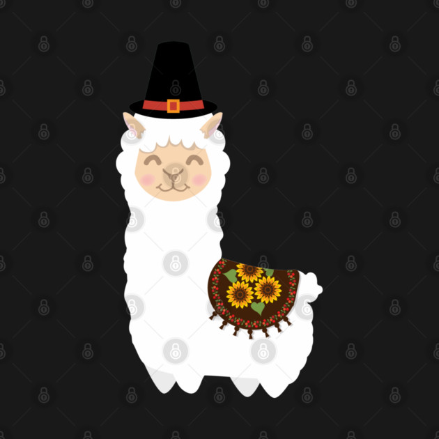Cute Thanksgiving Llama by HolidayBug
