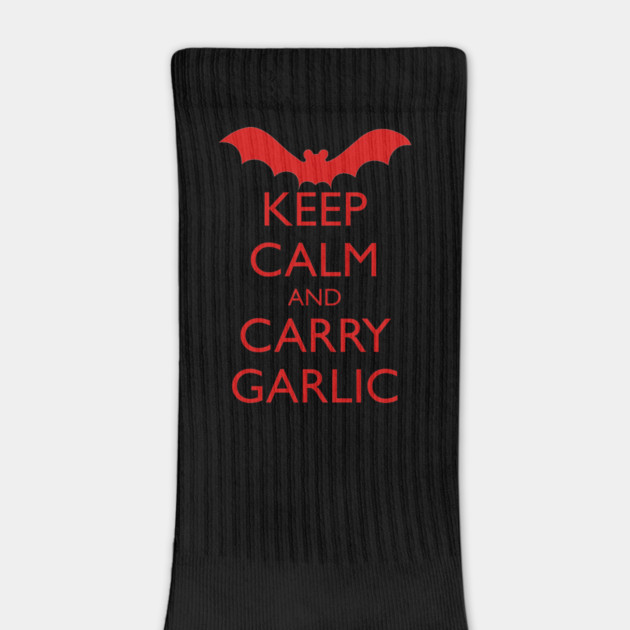KEEP CALM AND CARRY GARLIC, vampire bat by HolidayBug
