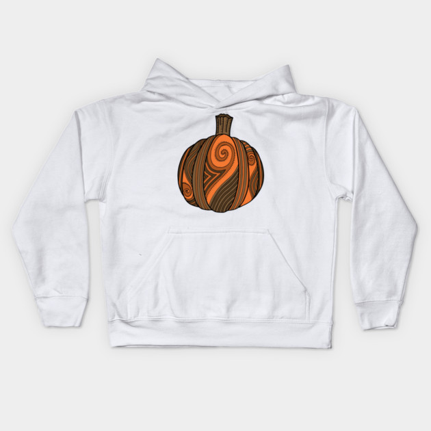 Artsy Hipster Pumpkin Kids Hoodie by HolidayBug