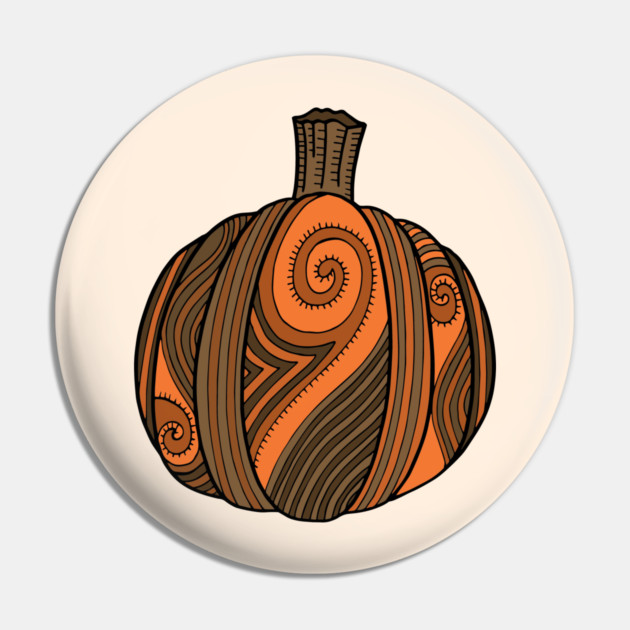 Artsy Hipster Pumpkin Pin by HolidayBug