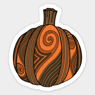 Artsy Hipster Pumpkin Sticker