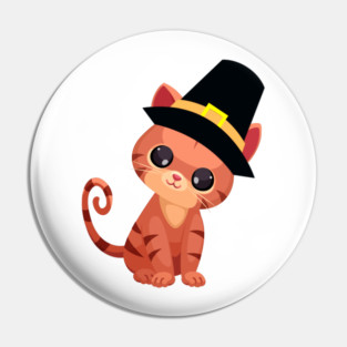 Thanksgiving Pilgrim Cat Pin