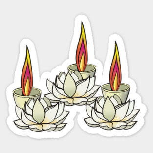 White Lotus & Deepas Diwali Sticker