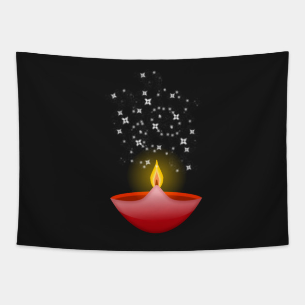 Contemporary Deepa for Diwali Tapestry by HolidayBug