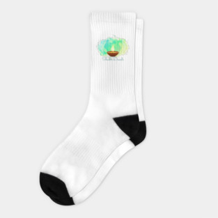 Diya Diwali Green Watercolor Socks