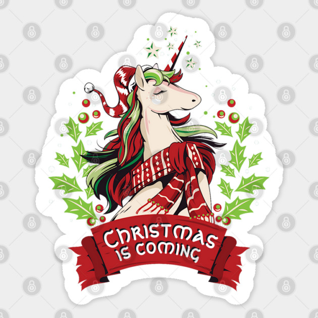 Magical Christmas Unicorn Sticker by HolidayBug