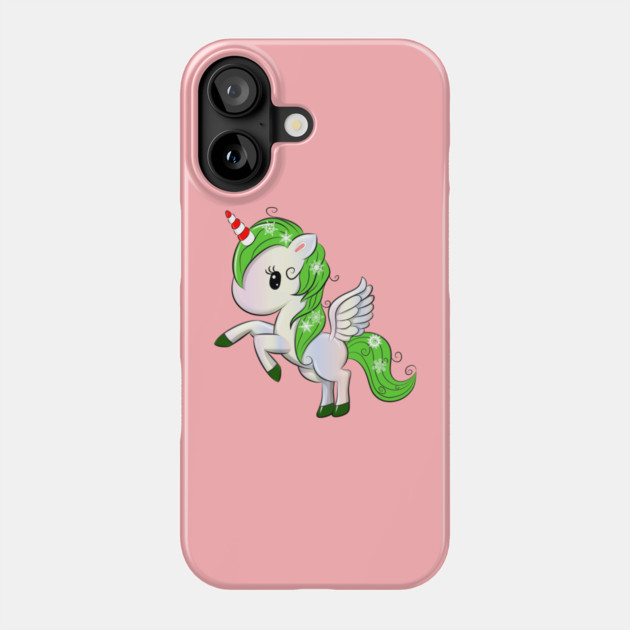 Christmas Unicorn Pegasus Phone Case by HolidayBug
