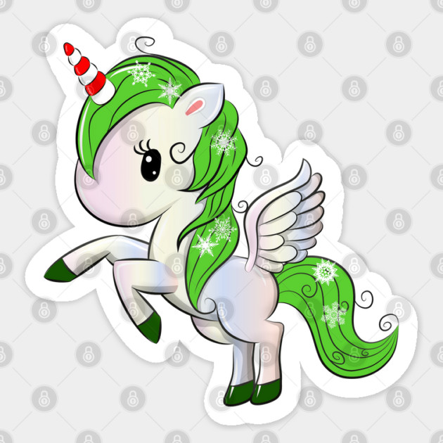 Christmas Unicorn Pegasus Sticker by HolidayBug