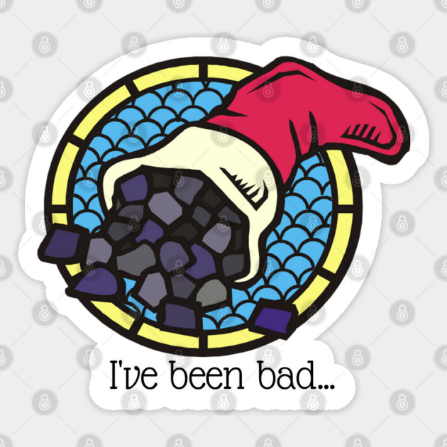 I've been bad, coal stocking Sticker by HolidayBug