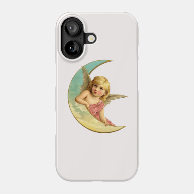 Vintage Moon Angel Phone Case by HolidayBug
