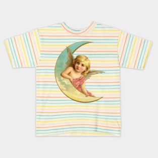 Vintage Moon Angel Kids T-Shirt