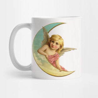 Vintage Moon Angel Mug
