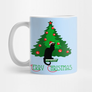 Chat Noir Merry Christmas Mug