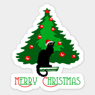 Chat Noir Merry Christmas Sticker