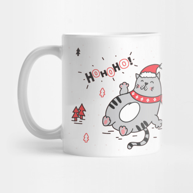 Fat Cat Christmas Illustration by HolidayBug