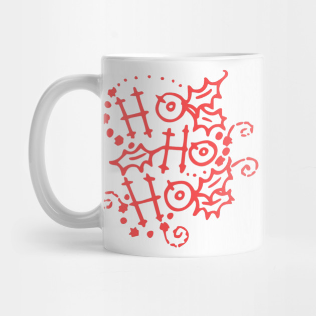 Christmas Typography Holly Ho Ho Ho by HolidayBug