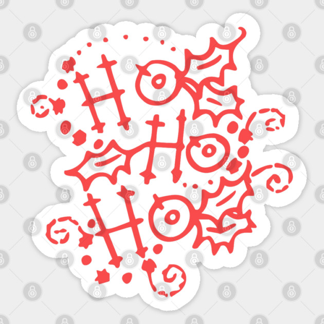 Christmas Typography Holly Ho Ho Ho Sticker by HolidayBug