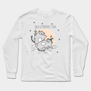 Party Fat Cats New Years Eve Long Sleeve T-Shirt