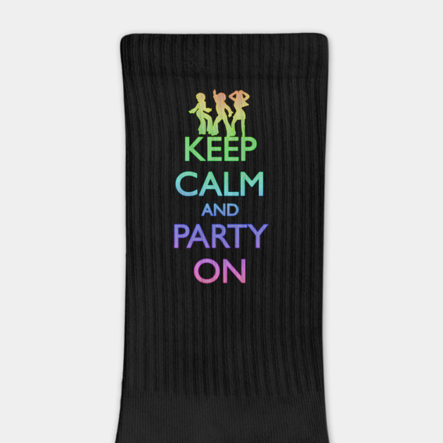 KEEP CALM AND PARTY ON, Rainbow Tinsel by HolidayBug