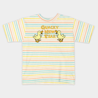 Quacky New Year Yellow Ducks Kids T-Shirt