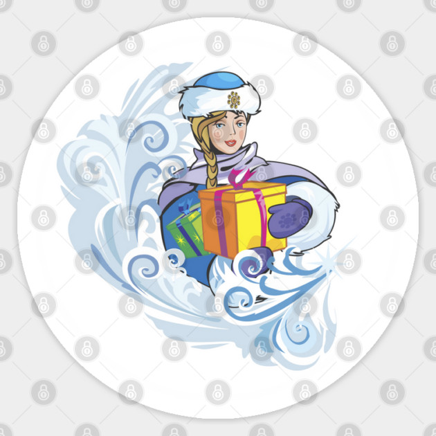 Snow Girl Sticker by HolidayBug