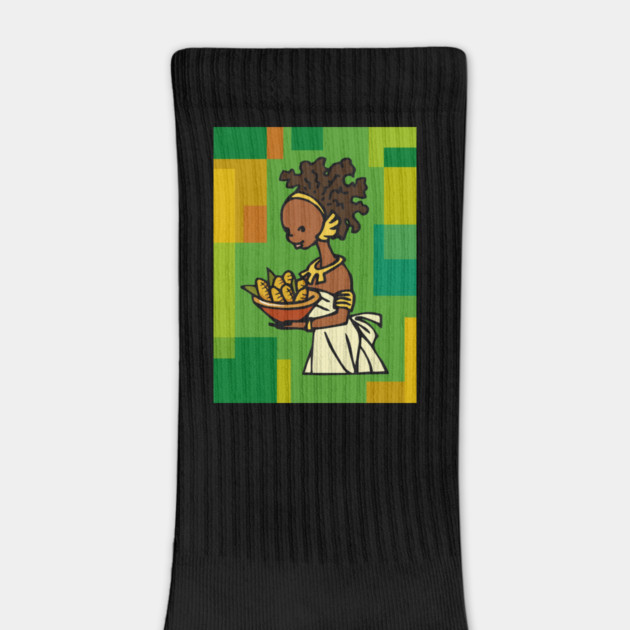 African Woman with bowl of corn by HolidayBug