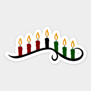 Artistic Kwanzaa Kinara Sticker