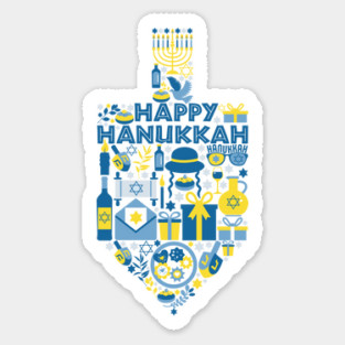 Hanukkah Dreidel Sticker