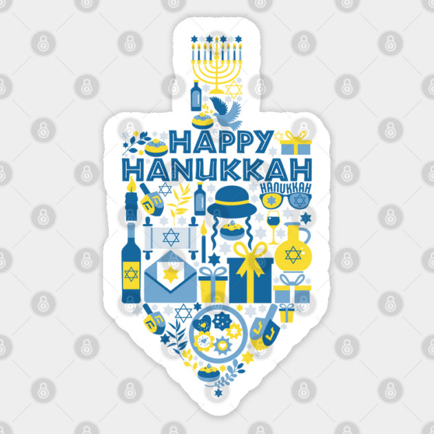 Hanukkah Dreidel Sticker by HolidayBug