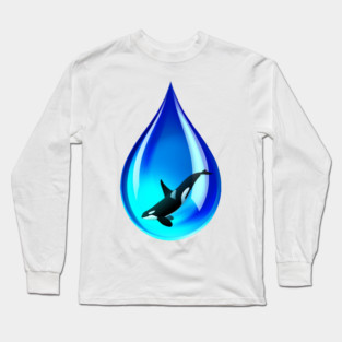 Water Drop and Orca Long Sleeve T-Shirt