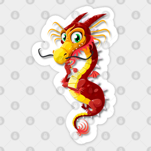 Chinese New Year Red Dragon Sticker by HolidayBug