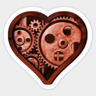 Steampunk Heart Sticker