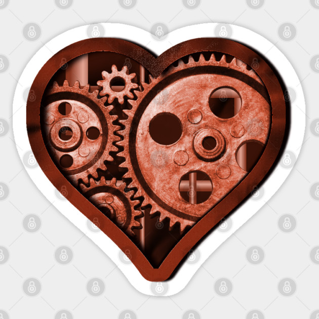 Steampunk Heart Sticker by HolidayBug