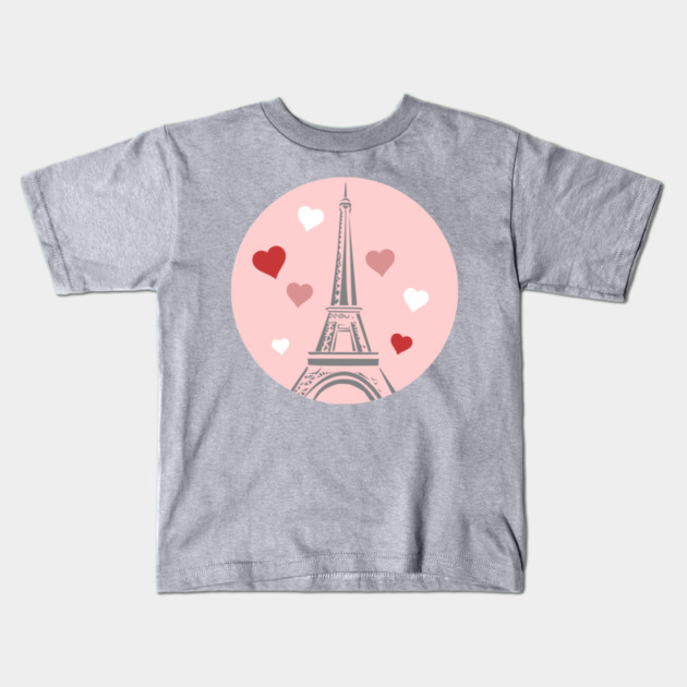 Love Paris Illustration Kids T-Shirt by HolidayBug