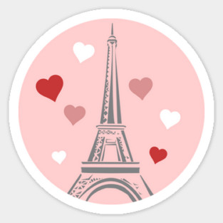 Love Paris Illustration Sticker