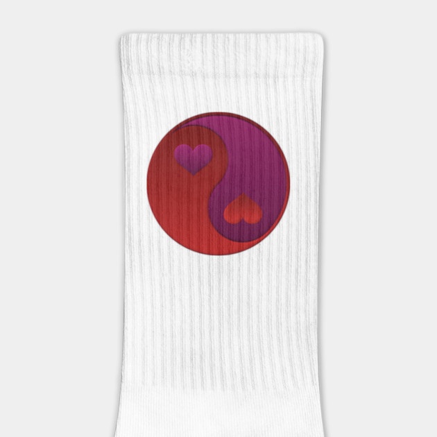 Red and Purple Yin-yang Hearts by HolidayBug