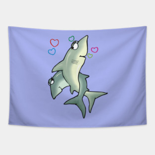 Shark Love Tapestry