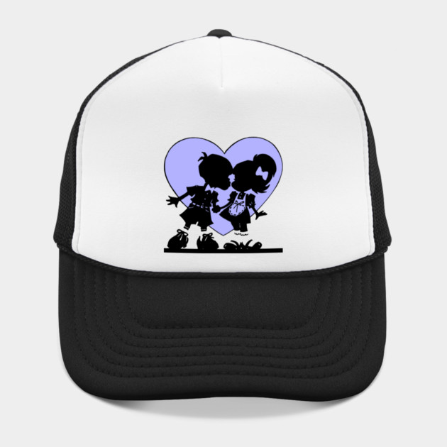 Retro Kiss Silhouette Heart by HolidayBug