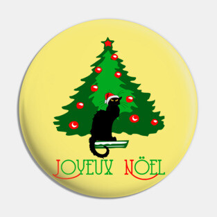 Chat Noir Joyeux Noel Pin
