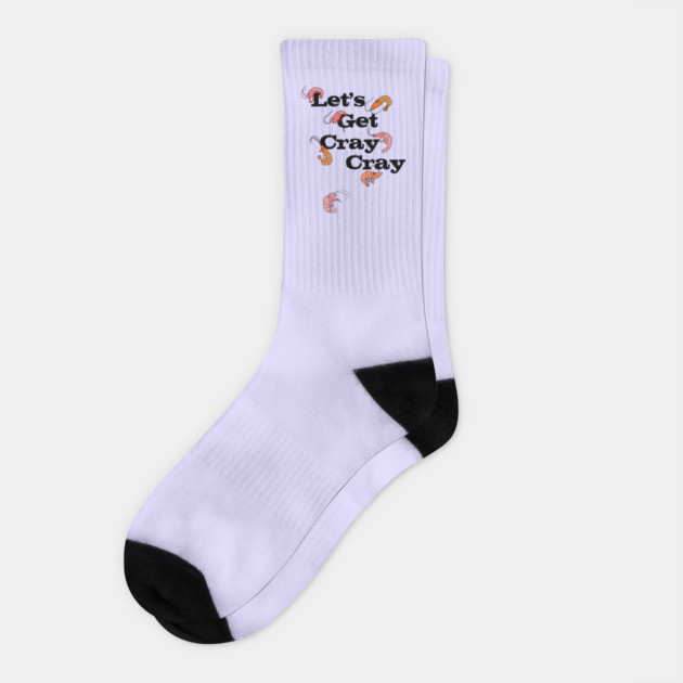 LET'S GET CRAY CRAY CRAYFISH Socks by HolidayBug