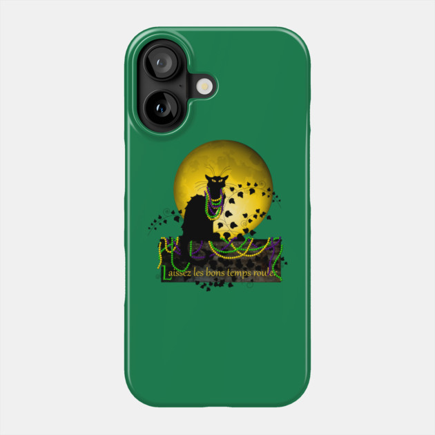 Chat Noir Mardi Gras Phone Case by HolidayBug