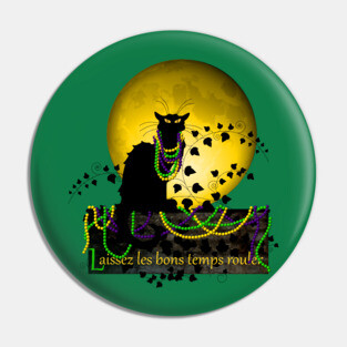 Chat Noir Mardi Gras Pin