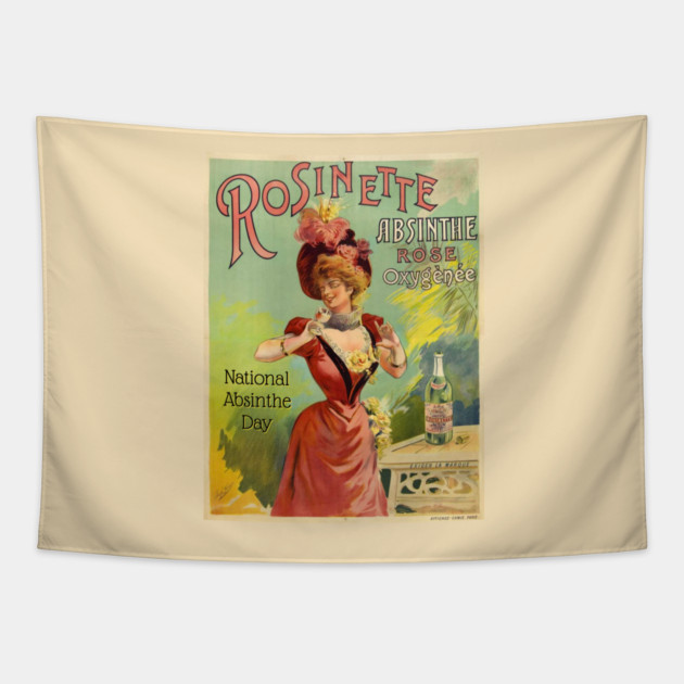 National Absinthe Day, vintage poster Tapestry by HolidayBug