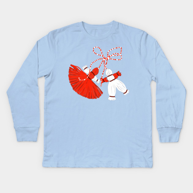 Baba Marta Day Martenitsa Kids Long Sleeve T-Shirt by HolidayBug