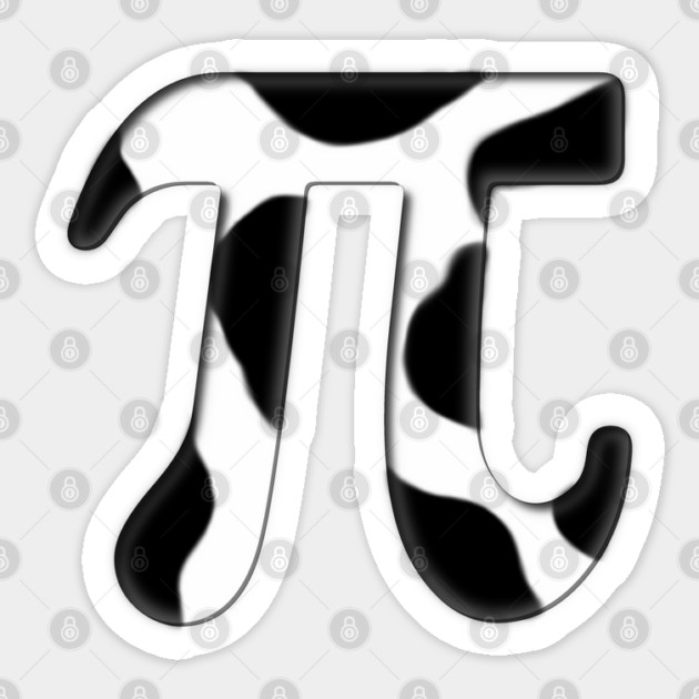 Cow Pi Sticker by HolidayBug