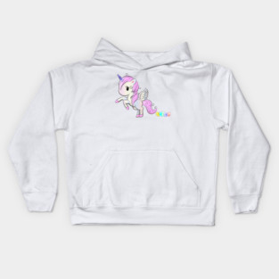 Easter Unicorn Pegasus Egg Poop Kids Hoodie
